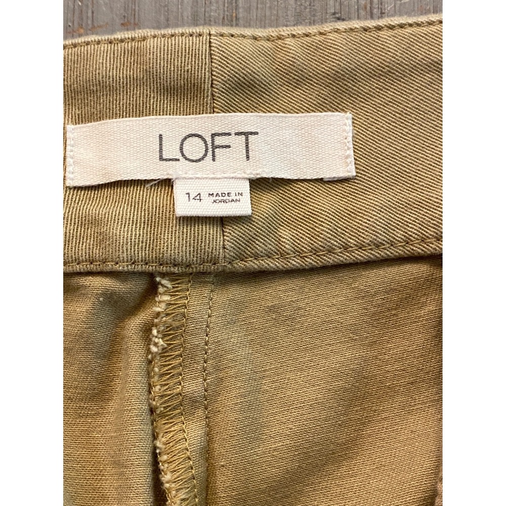 LOFT‎ The Riviera Short Womens 14 Tan Khaki Chino Cotton Stretch Mid Rise Shorts - Picture 5 of 13